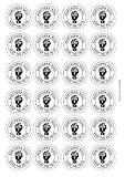 Northern Soul Keep The Faith Logo Matt Paper Stickers A4 Sheet of 24 (Each Sticker is 45mm Diameter)