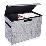 Leffis Collapsible Comic Box - 15.5in X 7.5in X 11.3in, Heavy Duty Bin Holds 150 Comics