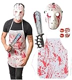 5 pcs Serial Killer Costume - Halloween Costumes For Men - Adult & Teen One Size Fits All - 2025 Trending Fancy Dress - UK Based Brand
