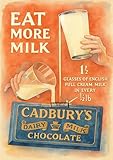 Cadbury`s Chocolate Classic Art Poster - Vintage Milk Poster A4 Retro Dairy Advertisement Wall Art for Kitchen Cafe or Diner Decor Classic Farm Style Illustration for Home