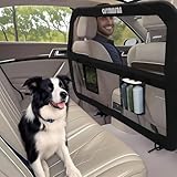 CJYMMFAN Dog Guard for Car Boot & Back Seat with Wider Coverage, Universal Fit Dog Barrier for Cars & SUVs, Dog Car Divider with Chew-Proof Transparent Net and Sturdy Metal Frame for Backseat & Trunk