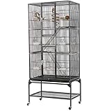 Yaheetech Large African Grey Parrot Bird Cage for Budgies/Conures/Parakeets with Detachable Stand