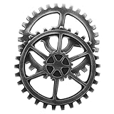 BESTOYARD 2pcs Industrial Style Wooden Gear Wall Decor Hanging Ornament for Home Cafe Office Unique Vintage Design for Living Room and Bedroom Decoration