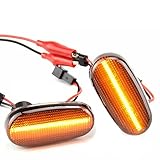 VIGORTHRIVE 2Pcs Turn Signal Lamp Dynamic LED Front Fender Side Marker Light Smoked Lens Compatible with Alfa Romeo 147(937) GT(937) MiTo (955) Fiat Bravo II hatchback (198)