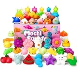JOYIN Mochi Toys Set Age 3+, Random 25 Pack Mini Mochi Party Favors for Kids, Kawaii Toys Fidget Toys, Goodie Bags Fillers with Storage Box, Classroom Prizes, Stocking Fillers Kids