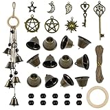 32 PCS Christmas Bells Christmas Decorations DIY Handmade Hanging Witches Bells Wind Chimes Home Accessories Crafts Xmas Gifts