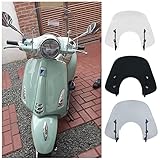 Scooter Windshield Windscreen Flyscreen Deflectors Visor for Primvera 50 125 150 Primavera50 Primavera125 2017 2018 2019 2020 2021 2022 Sport Bikes Wind Screen (Clear-Tall Screen)