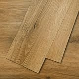 Mysflosy Self-Adhesive Vinyl Flooring Plank, 16 Pack Natural Wood Grain Peel and Stick Flooring Waterproof for DIY Installation, Cover 2.23㎡
