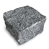 The Stonemart Black Riven Granite Sample 100x100x22mm | Outdoor Granite Square Sett for Paving Design & Colour Preview