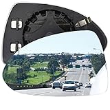 AUTOXBERT Wing Mirror Glass Left Passenger Side Convex Heated for Vauxhall Corsa D 2006-2014 Vauxhall Corsa E 2014-2020