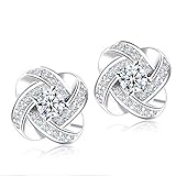 Sale Clearance Earrings Women’s 925 Sterling Silver Stud Cubic Zirconia Ear Studs One Pair Cubic Zirconia Earrings Gifts for Mother's Day
