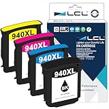 LCL 940XL C4906AE C4907AE C4908AE C4909AE (4-Pack KCMY) Ink Cartridge Compatible for HP Officejet Pro 8000-A809a A811a A809n 8000 8500A 8000AIO 8000W Wireless Officejet Pro 8500 –A909b A909a A909n