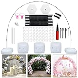 MUAEEOK Reusable Balloon Arch Kit, 10Ft/3M Wide Adjustable Balloon Arch Stand Set with Water Fillable Base and Durable Fibre Poles For Wedding Birthday Party Supplies Halloween Decoration