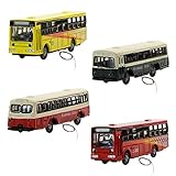 Evemodel 4PCS 1:150 Model Lighted Cars N Scale Diecast Bus With 12V LED Lights