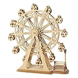 Rolife Woodcraft Construction Kit Modular Mechanical Model 3D Wooden Puzzle for Self-Assembly Toy Gift For Adult(Ferris Wheel)