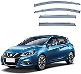 FENGJP Car Window Wind Deflectors for Nissan Pulsar Hatchback 2014-2018, Window Wind Deflector Visor Rain Smoke Guards Automotive Accessories