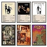 KUNYOS Fleetwood Mac Poster (Set of 6) Unframed Album Cover Posters Music Canvas Posters 08x12inch(20x30cm) Style-4
