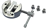 Buyohlic Round Vise Vice for 3" & 4" Rotary Table + 3 Fixing Tee Nut-Milling Tool (100mm Vice)