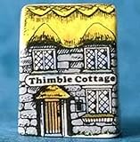 Porcelain China Collectable Thimble Miniature House Style Thimbles Cottage