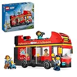 LEGO City Red Double-Decker Sightseeing Bus Toy, Red Vehicle for 7 Plus Year Old Boys & Girls, Creative Set with 5 Minifigures Including a Baby and Buggy, Birthday Gift Idea 60407