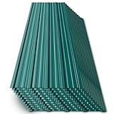 The Fellie 12 Pieces Waterproof Corrugated Roofing Sheets, 115x45 cm Metal Roofing Covers, Galvanised Steel Roof Panels for Storage Shed Garage Canopy Greenhouse Replacing, Dark Green