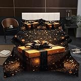 Nuphtun Single Size Bedding Set Yellow Gift Box, Microfiber Comforter Single 135x200 for Kids Boys Girls Teens, 3D Modern Pattern Duvet Set with 2 Pillowcases D258