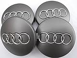 4 NEW * 60 mm Silver AUDI Alloy Wheel caps, Badges Emblems