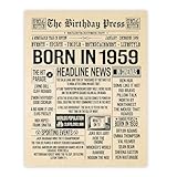 Stuff4 66th Birthday Poster Unframed - Born In 1959 Newspaper - Happy 66th Birthday Gifts for Men Women Vintage Retro Back In 1959, 8x10 Inch Sixty-Six Sixty-Sixth Bday Party Decor Decoration