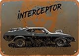 Keviewly Vintage Look Metal Sign - Mad Max Fury Road Cars Interceptor Mad Max - 8 x 12 Tin Sign