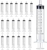 [30 Pack] HYCKee 10ml Plastic Syringe for Liquid Multiple Uses Measuring Syringe Tools for Labs, Measuring Liquids and Dispensing (10ml / 30pack)