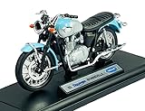 Welly Triumph Bonneville 2002 Blue 1:18 1/18 Metal Model Motorcycle Die Cast New in Box