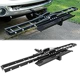 EGO BIKE 600LBS Steel Motorcycle Scooter Dirtbike Carrier Hauler Hitch Mount Rack Ramp Anti Tilt