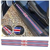 Concept Graphics Full Colour Union Jack Door Sill Protector Decal Inlays Stickers Fits Mini Cooper S R53
