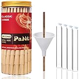 PaNt 110mm Cones Non-Spiral pre Rolled King Size | 200 Pack | Natural Cones Rolling Papers with Tips & Packing Sticks & Funnel Loader