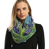 Infinity Scarf, Women Lady Soft Circle Scarf Loop Scarf Neck Wrap Lightweight Plaid Scarf