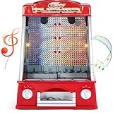 Arcade Coin Pusher Game Machine Novelty Arcade Game Battery Powered Light and Sound Slot Machine Battery Powered Desktop Electronic Arcade Coin Pusher For Party Birthday Christmas Gifts for Girls Boys