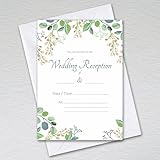 Pack of Wedding Reception Invitations with Envelopes: Eucalyptus Wedding Reception Invites (Pack of 20 with Envelopes)