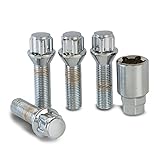 Wheel Lock Bolts for use with 15mm Spacers on Aftermarket VW Volkswagen Golf Mk5 Alloys Part No. B1440189
