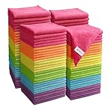 Orighty Microfibre Cleaning Cloths, Pack of 120, Highly Absorbent Cleaning Supplies, Lint Free Cloths for Multiple-use, Powerful Dust Removal Cleaning Rags for House, Kitchen, Car Care(12x12 inch)