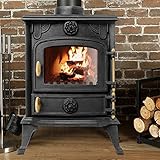 NRG 5KW Eco Design Stove MultiFuel Cast Iron Fireplace Portable Defra Approved