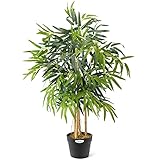 Artificial Bamboo Plant In Pot, Large 3ft 4ft 5ft Tall Indoor Decoration, Realistic Lush Green Leaves, Home Office Restaurant, Christow