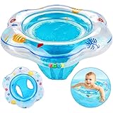 Baby Swimming Float, Inflatable Baby Swimming Ring with Safety Seat, Baby Bath Toddler Swim Pool Bathing Accessories for Toddlers 6-36 Months and Swim Trainging