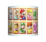 SUPER MARIO SQUARES - CEILING LAMPSHADE - 10" DRUM - BOYS BEDROOM LAMP SHADE