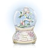 The Bradford Exchange Lena Liu 'Beautiful Treasures' Musical Glitter Globe –Heirloom Porcelain® Base, Sculptural Hummingbirds And More Inspired By Lena Liu Art. Plays: 'Wing Beneath My Wings'