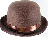 Adult's Brown Felt Bowler Hat
