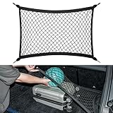 VEHIRIE Car Boot Net Luggage Net, 70 x 50 cm Elastic Cargo Net Organiser with ABS Hook Luggage Protection Net, Storage Mesh for VW, Honda, Audi, BMW Other Cars, SUVs, Vans