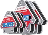 YESWELDER 25LB & 50LB Welding Magnets 4 Pieces of Magnetic Welding Holder 25LBs /50LBs Holding Power Welding Accessories