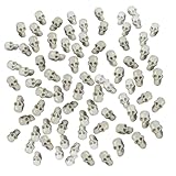 50Pcs Mini Plastic Skull Heads, Halloween Small Toys, Resin Figurines, Halloween Decoration Mini Skulls, Home Table Decorations.