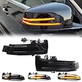 Dynamic LED Sequential Side Mirror Turn Signal Lights Compatible with Mercedes Benz A/B/C/E/S/CLA/GLA/GLK/CLS Class W204 W176 W212 W246 W221 C250 C300 C350, LED Wing Mirror Indicator Side Marker