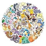 CAREOR 50Pcs Japanese Cartoon Stickers, PVC Waterproof Cartoon Cute Anime Stickers for Teens Office Workers Crafts Gifts Laptop Bottles Guitar Luggage Skateboard (Style A)